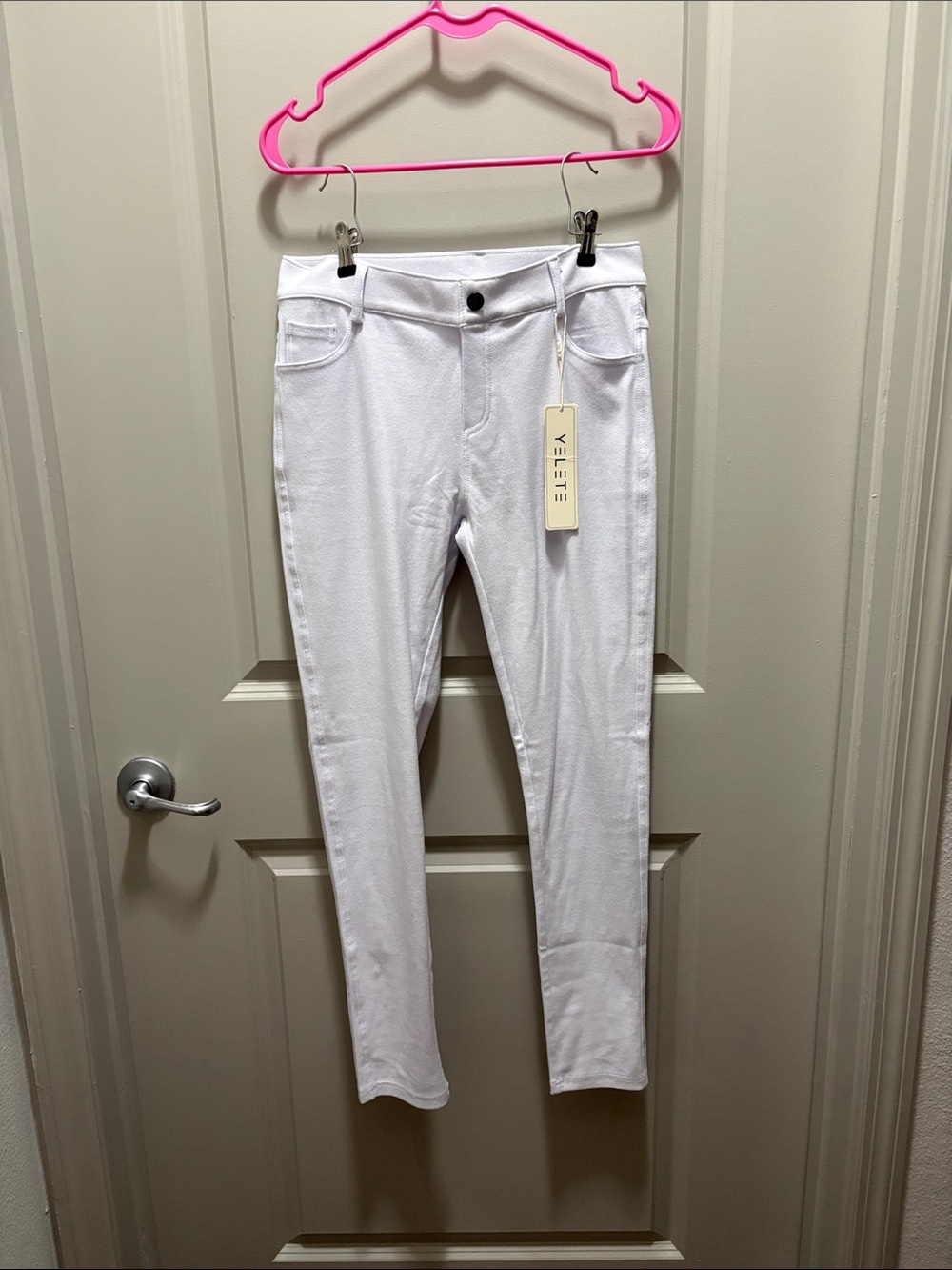 Yelete White Stretch Leggings